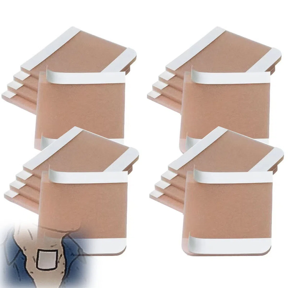 Bias&Belief Tracheostomia Collo Stoma della Protezione della Protezione Adesivi Traspiranti Antipolvere Salute E Sicurezza Medicazione della Ferita per Laryngectomy Tracheostomia,120 PCS