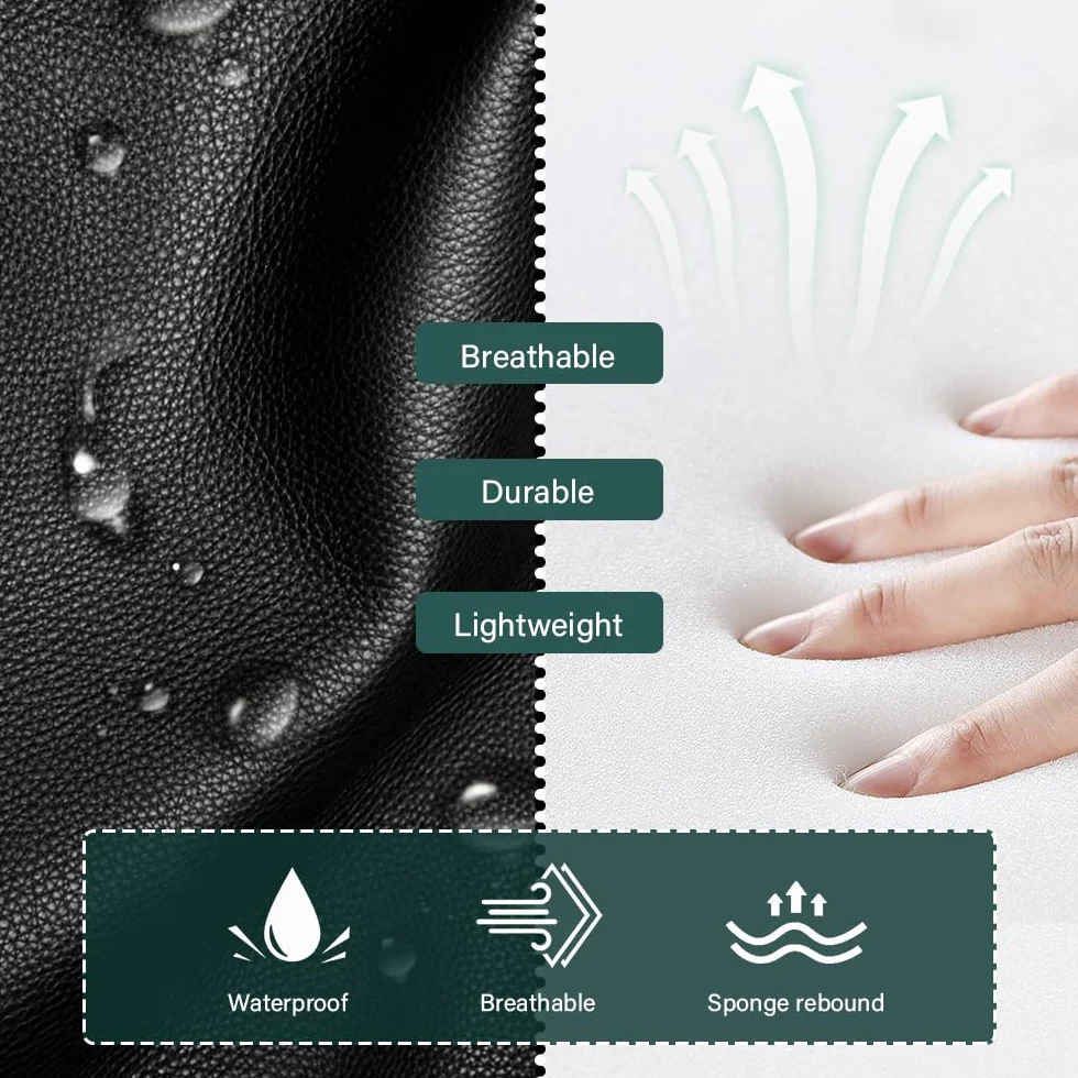 BFTOU Sgabello girevole in pelle PU nero con ruota, perfetto per salone, lavoro, casa, spa, negozio, altezza regolabile e conveniente, sedia piccola (nero)