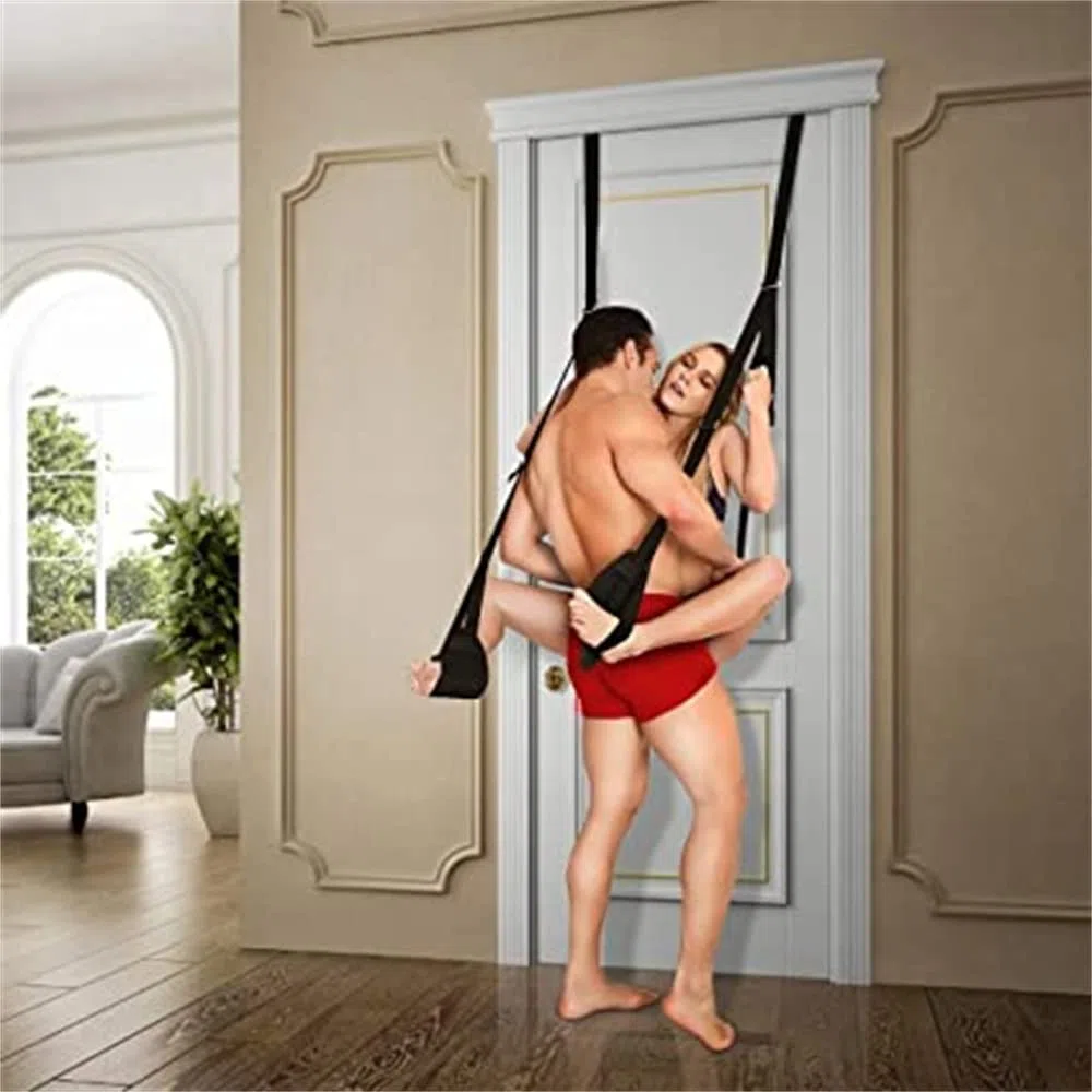 Swing per principianti con bacchetta di piuma e copriocchi per gli amanti, dondolo porta yoga morbido e confortevole