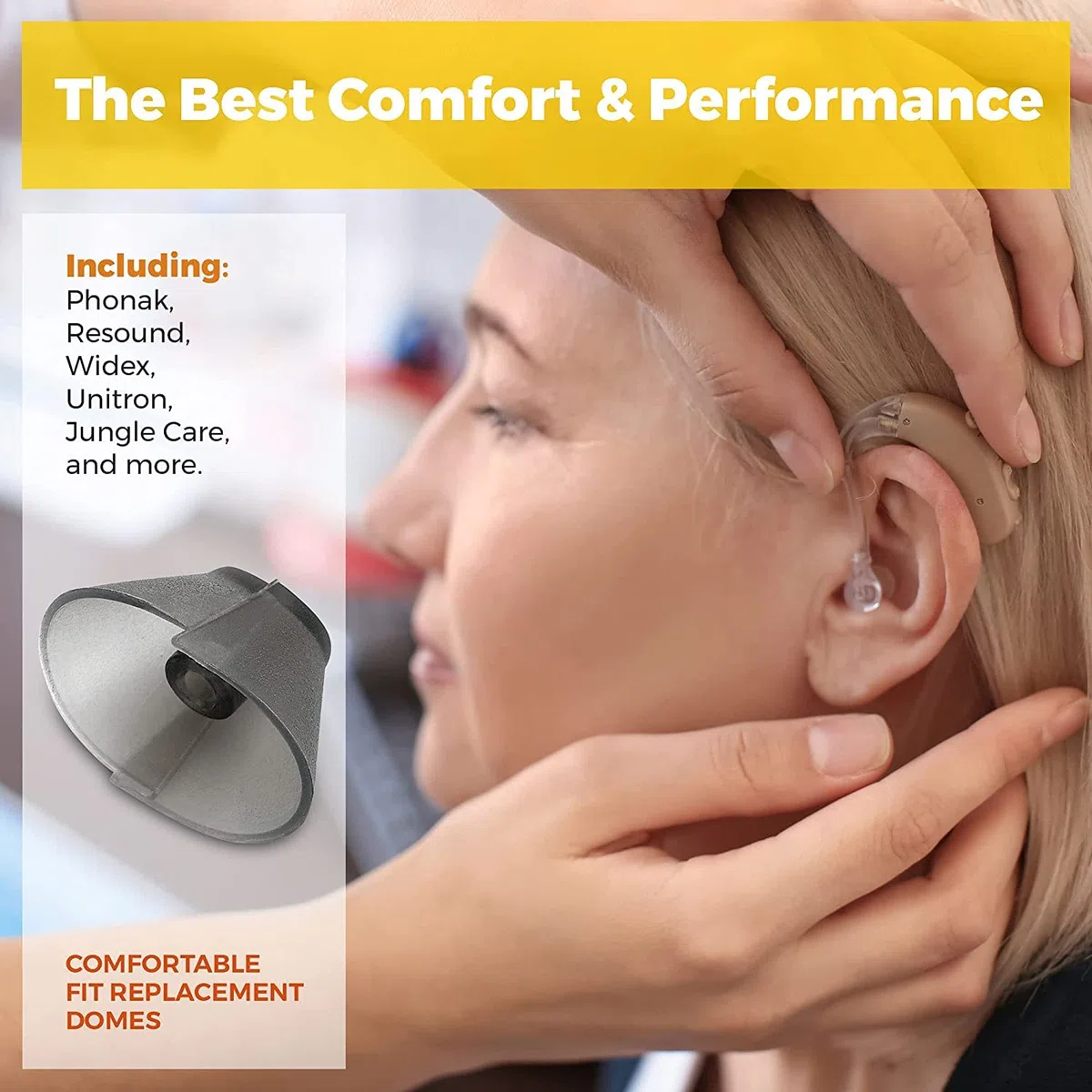 Cupole a tulipano per ricevitore standard MEDca compatibili con GN Resound Sure Fit - Cupole auricolari di ricambio universali con punta invisibile da 20 pezzi per BTE PSAP e modelli Open Fit
