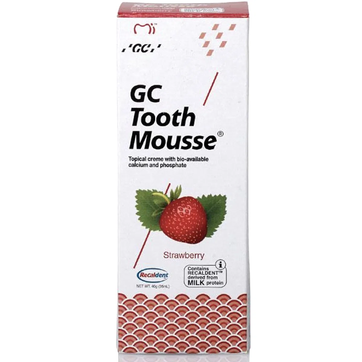 GC Tooth Mousse New Remineralising Sugar Free Dental Topical Creme Strawberry