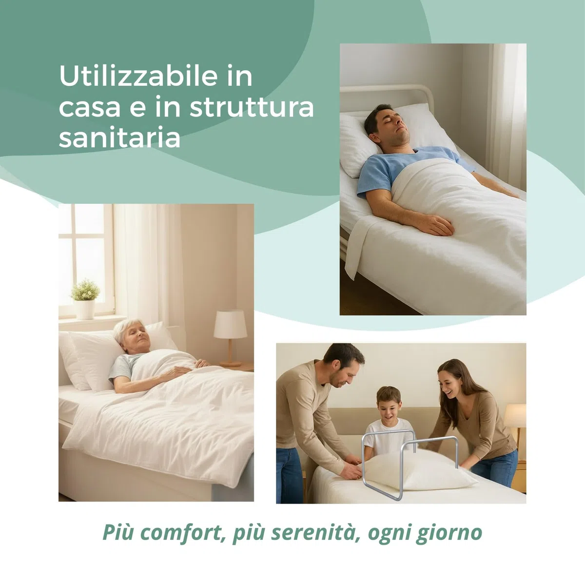 REMEDIA ONE - Alza Coperte Smontabile in Alluminio Anodizzato – Alzacoperte per Piedi Anziani e Pazienti, Solleva Coperte per Piedi – 50x52x40 cm