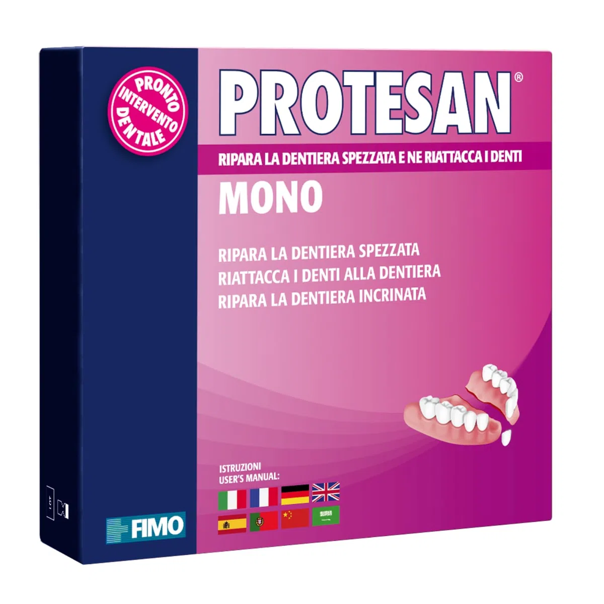Protesan Mono - Riparatore per Dentiere Spezzate, Incrinate o Che Hanno Perso un Dente