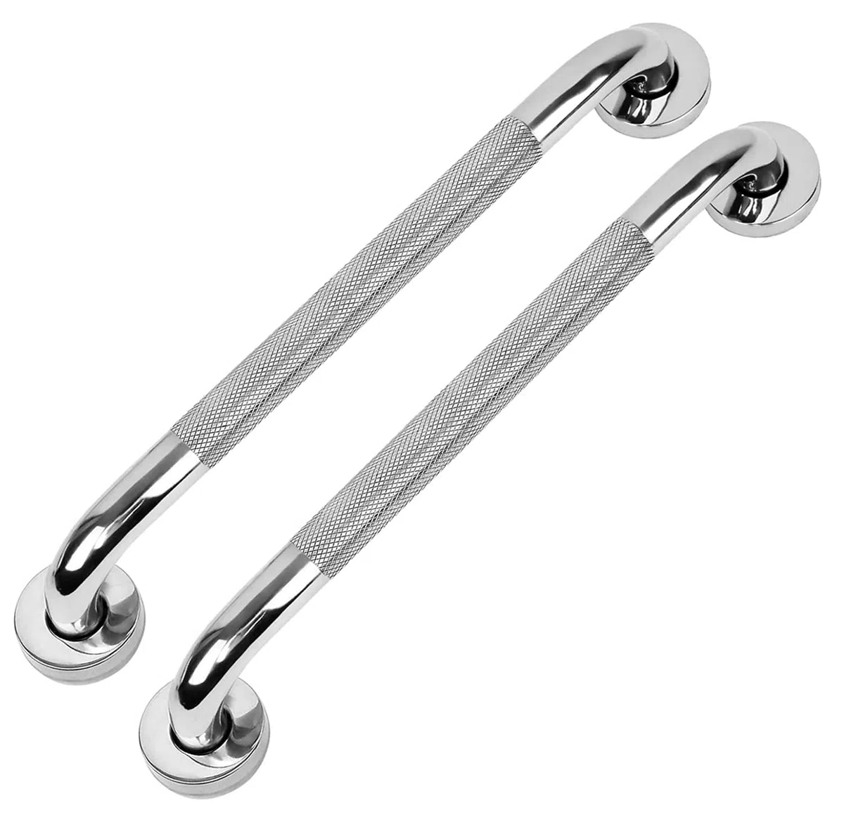 2 Pezzi Maniglione Bagno, 40 cm Maniglione Doccia Acciaio Inossidabile, Antiscivolo, barra di sostegno per parete della vasca per Disabili Anziani Gravida Bambini, con Viti di Montaggio