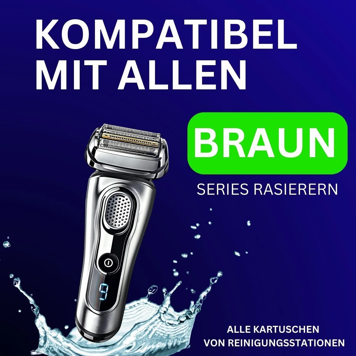 detergente per testine di rasatura, 2 flaconi da 1 l, adatto per la ricarica di Braun Clean & Renew Synchro Activator & Pulsonic Series 3/5/7/9