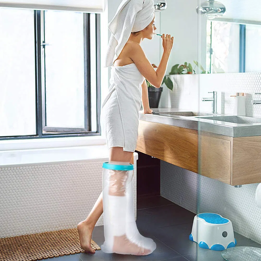 Yosoo Health Gear Protezione Gamba Doccia, Protezione Gesso Gamba per Doccia Protezione Impermeabile Gesso per Uso doccia, Protezione per Fasciatura Gesso, Copertura per Medicazione Riutilizzabile