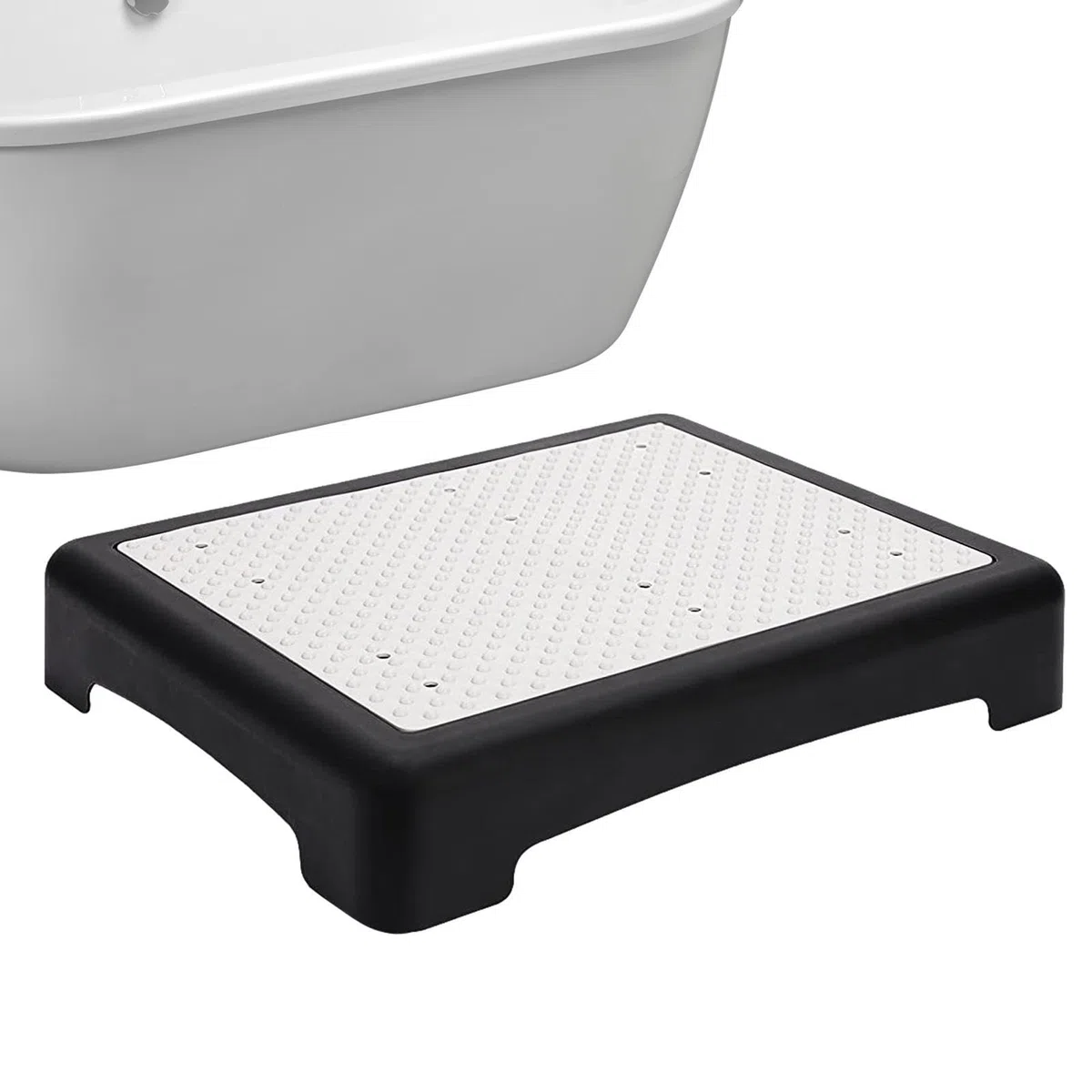 Sgabello Mezzo Gradino Portatile, Alzata per Scale Mezzo Gradino Antiscivolo con Superficie Antiscivolo, per Uso Interno Ed Esterno Ausili per La Mobilità E La Disabilità, per Bagno, Sedia, Letto