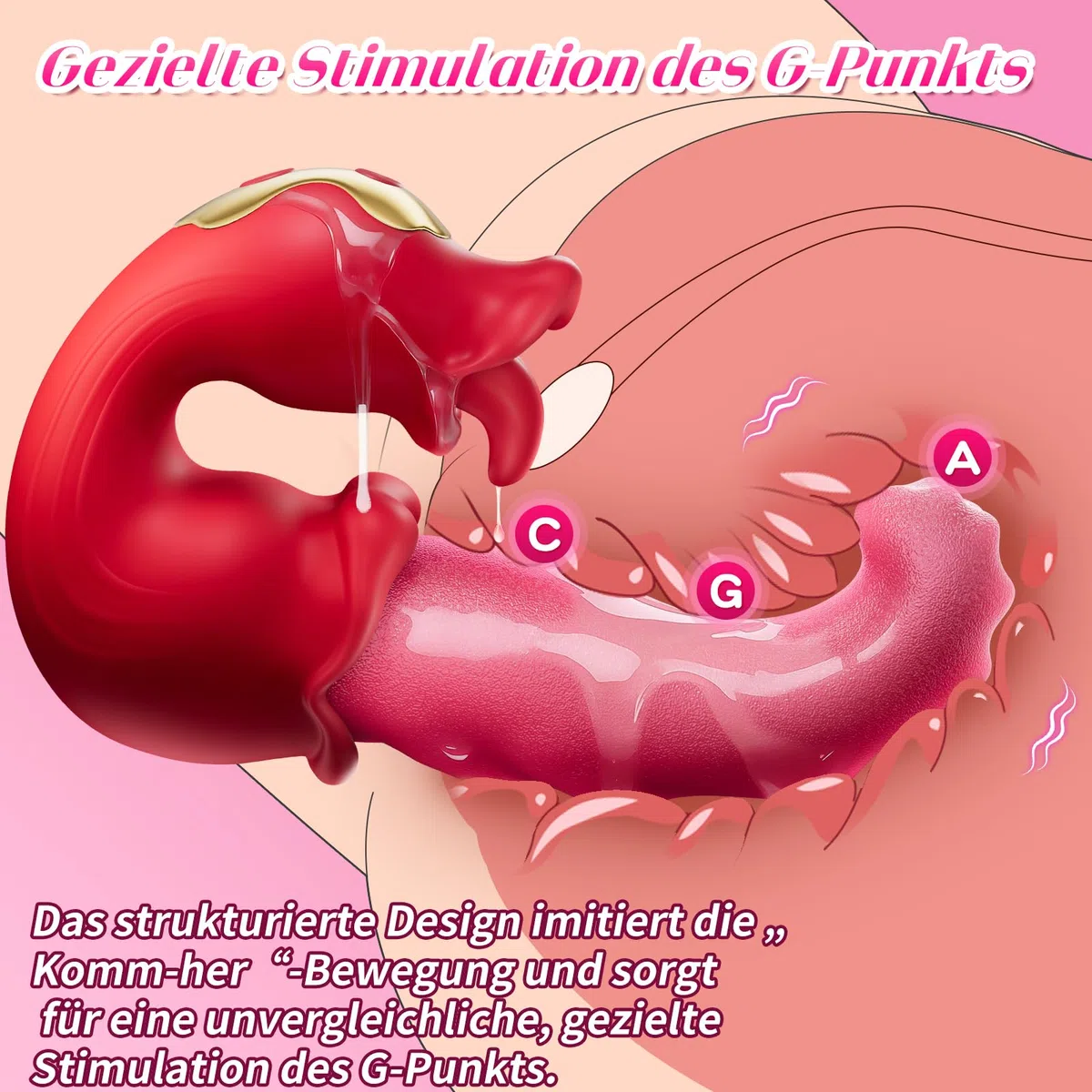 Sex toys con vibratori con lingua per donne – Con 10 modalità di leccata per il clitoride e 10 modalità vibrazione per l'oscillazione, vibrazione per donne con stimolatore del punto G e clitoride, ada