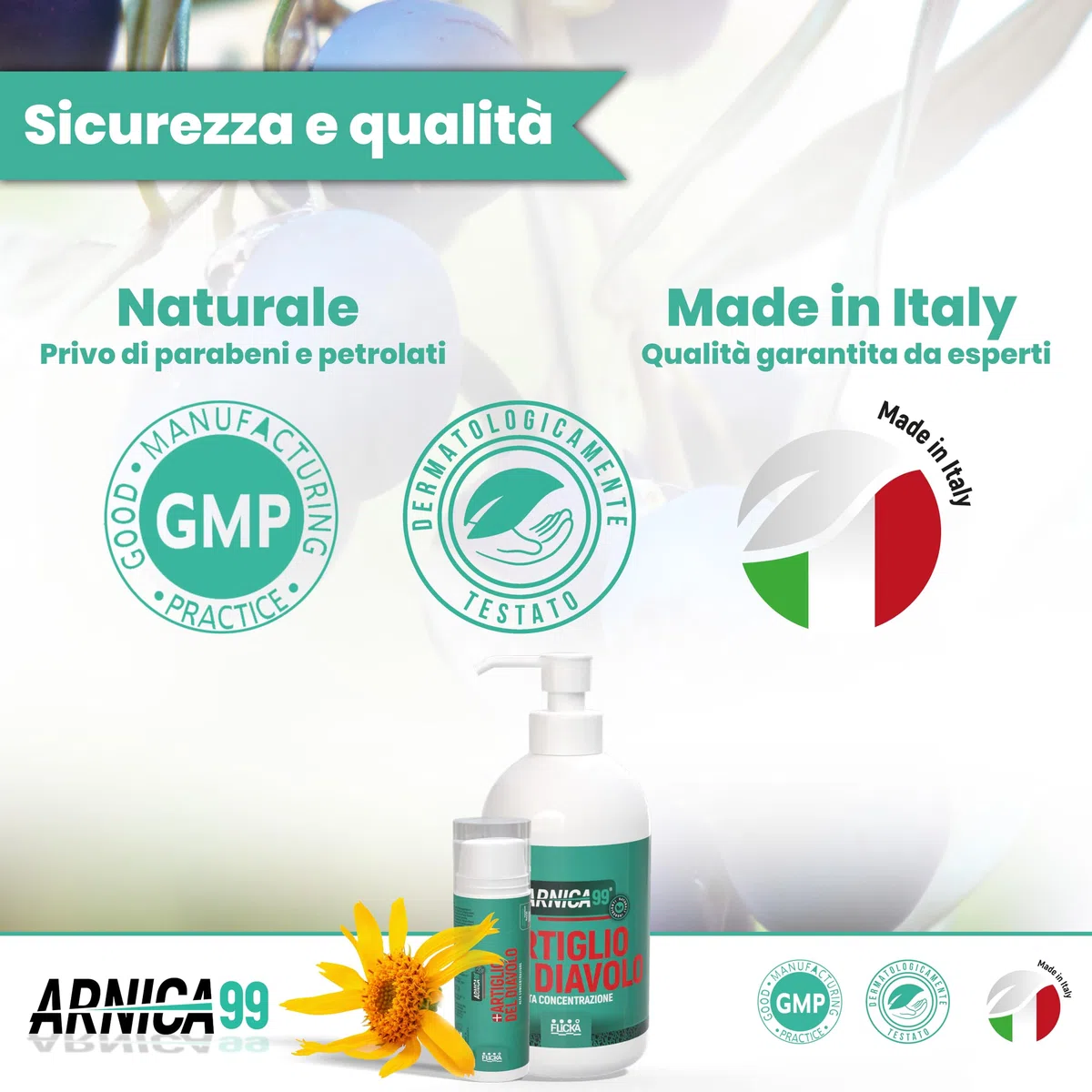 CREMA ARNICA e ARTIGLIO DEL DIAVOLO Gel Forte Arnica per Cavalli uso umano, crema riscaldante muscoli sportiva pomata forte Azione rapida 100% Naturale Italiana