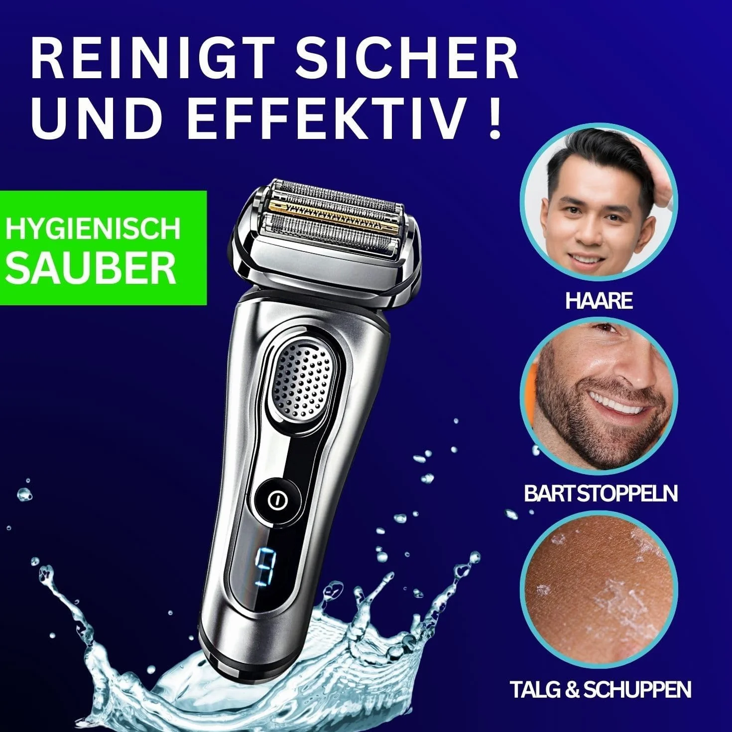 detergente per testine di rasatura, 2 flaconi da 1 l, adatto per la ricarica di Braun Clean & Renew Synchro Activator & Pulsonic Series 3/5/7/9