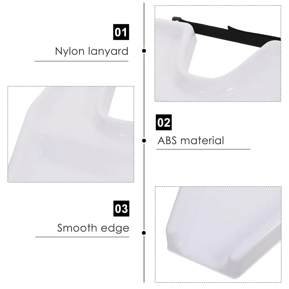 Generico Lavatesta in Plastico Bianco Professionali Parrucchiera Portatile Robusto e Leggero e Chioma per Pazienti, per Bed Rest