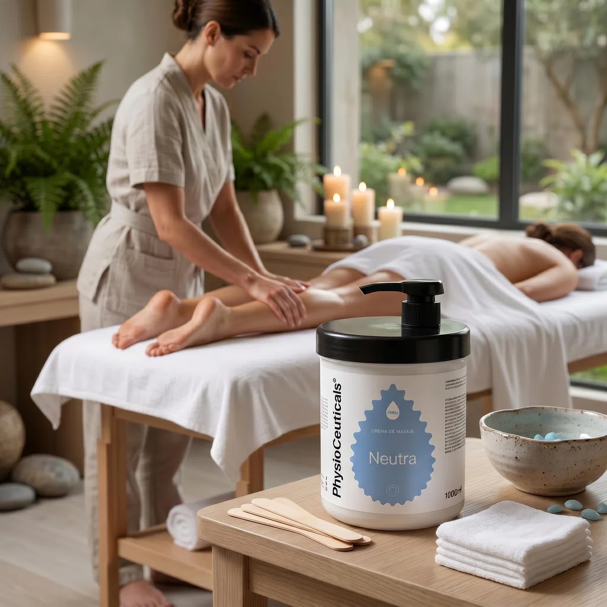 CREMA DA MASSAGGIO NEUTRO 1000 ML. Valvola di dosaggio GRATUITA