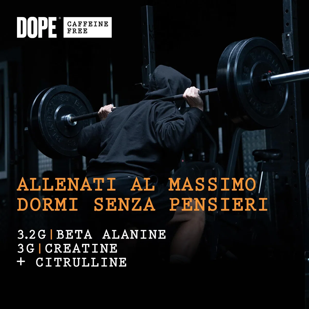 Dope Polvere Pre-Workout Senza Caffeina | Strawberry Lime | 510g | 30 Porzioni | Senza Stimolanti | 3,2g Beta Alanina | 3g Creatina | Miscela Citrullina AAKG | Vitamina B6 | Potenza, Resistenza