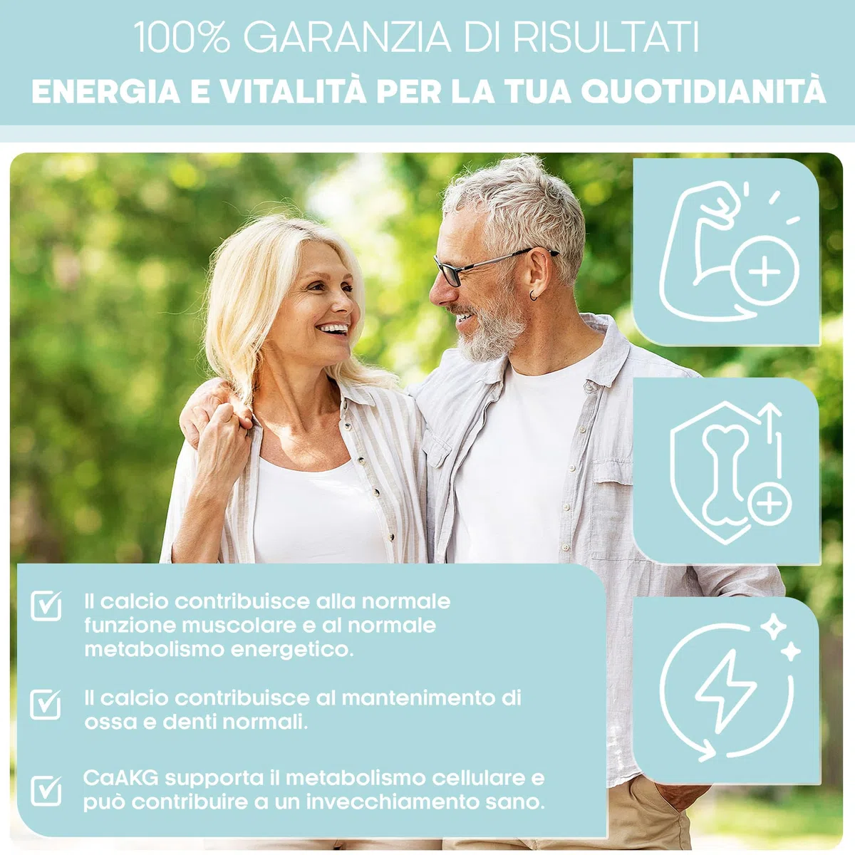 CaAKG | Calcio Alfa-chetoglutarato | 60 capsule | alta dose | 1000 mg | CaAKG di alta qualità senza additivi