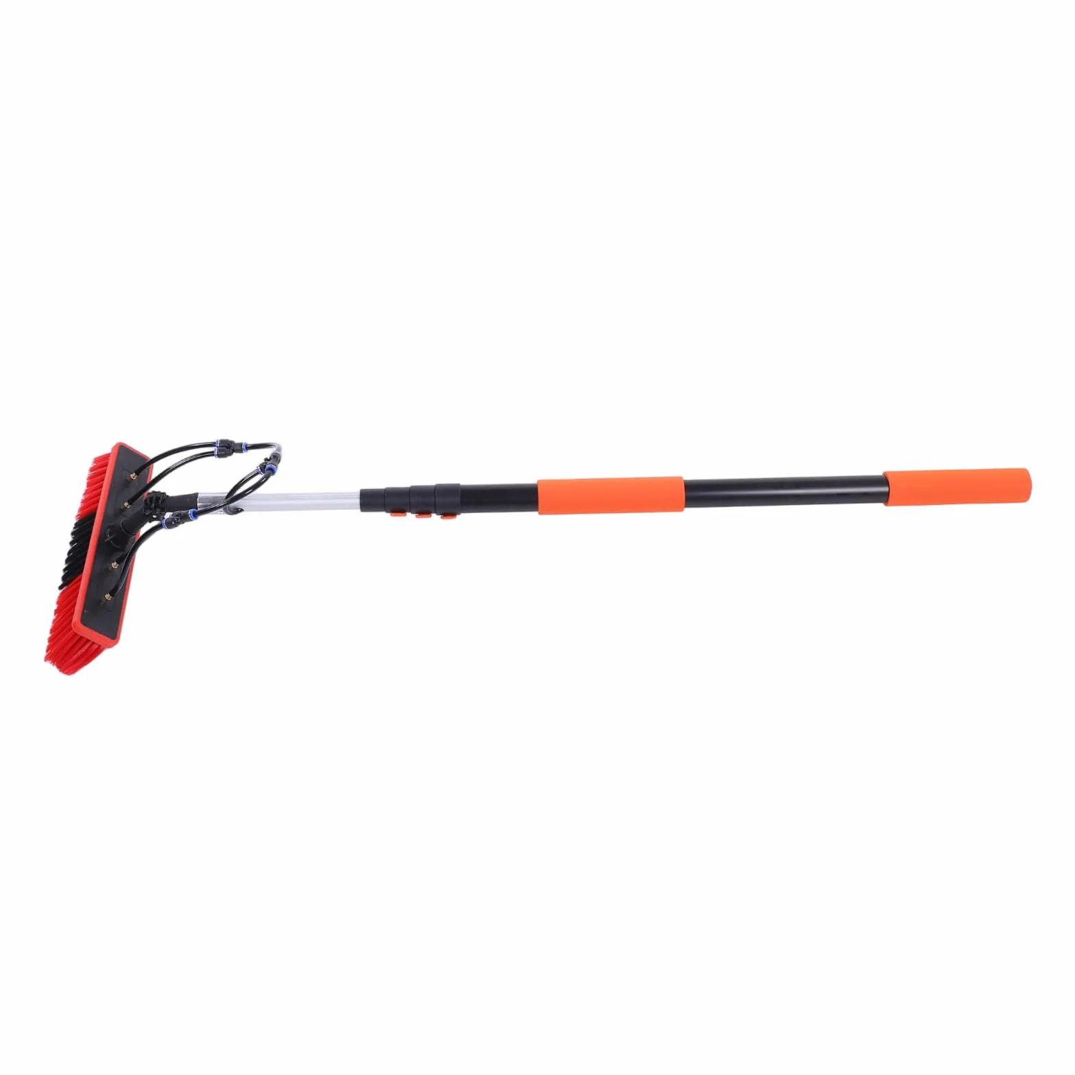 SIXRUN Kit Spazzola per Pannello Solare, ABS PC Alluminio Nylon Detergente per Vetri Alimentato Ad Acqua con Asta Telescopica da 12 Piedi, Spazzola da 35 Cm per la Pulizia del Ponte della Barca della