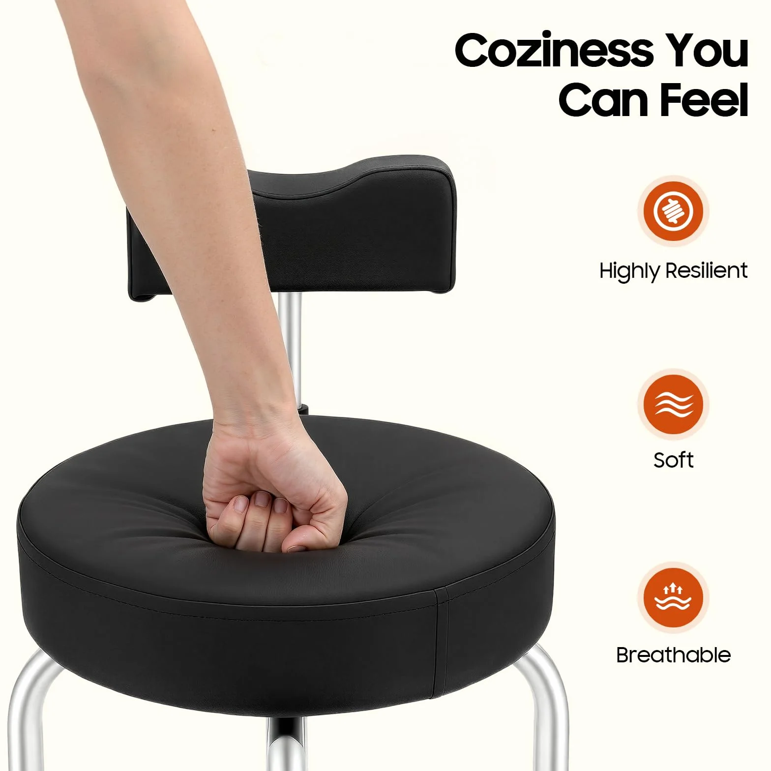 Sgabello pedicure Poggiapiedi Sgabello Salotto Supporto Gambe Regolabile Ferro PVC Seduta Altezza 0-20cm Distanza 0-5cm Base antiscivolo Carico 10kg Uso Salone Spa Tatuaggio Manicure Pedicure Casa