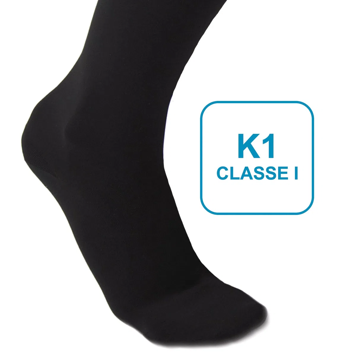 Beman 401C - Gambaletti Medicali K1 Classe 1, Compressione Graduata 15-21 mmHg, Punta Chiusa Unisex, Tallone Rinforzato e Cuciture Piatte, Elastici Resistenti