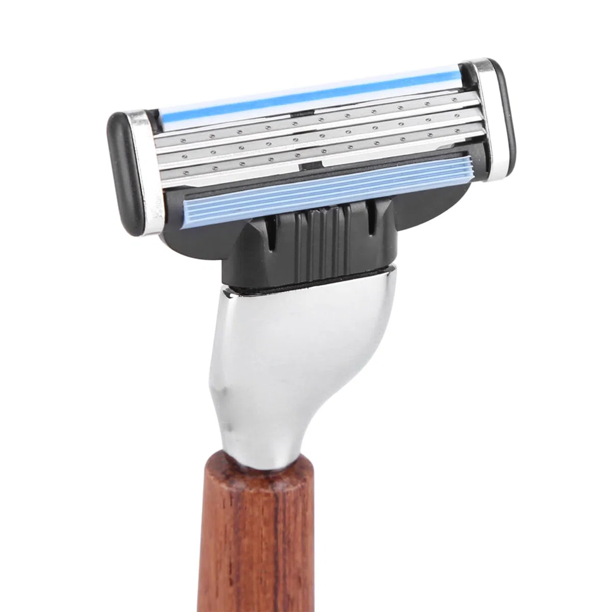 Kit rasoio di sicurezza manuale con supporto, pennello da barba in pelo di tasso, tazza e ciotola da barba per schiuma, kit da barba da uomo in acciaio inossidabile con manico in legno, regalo per