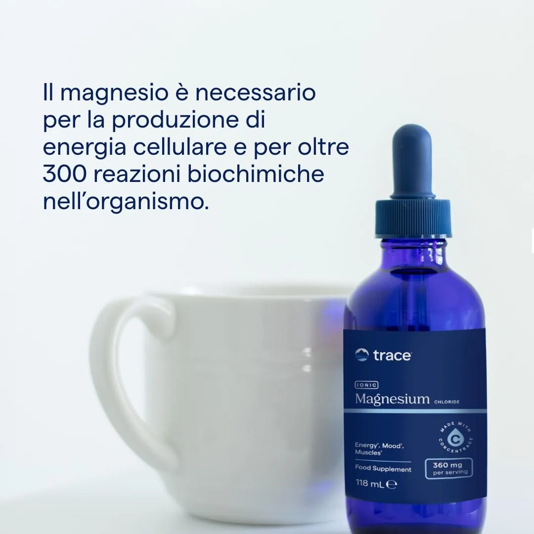 Trace Minerals - Magnesio Ionico Liquido 400 mg | Aiuta a Mantenere le Funzioni Essenziali del Corpo | 118 ml (32 Porzioni)