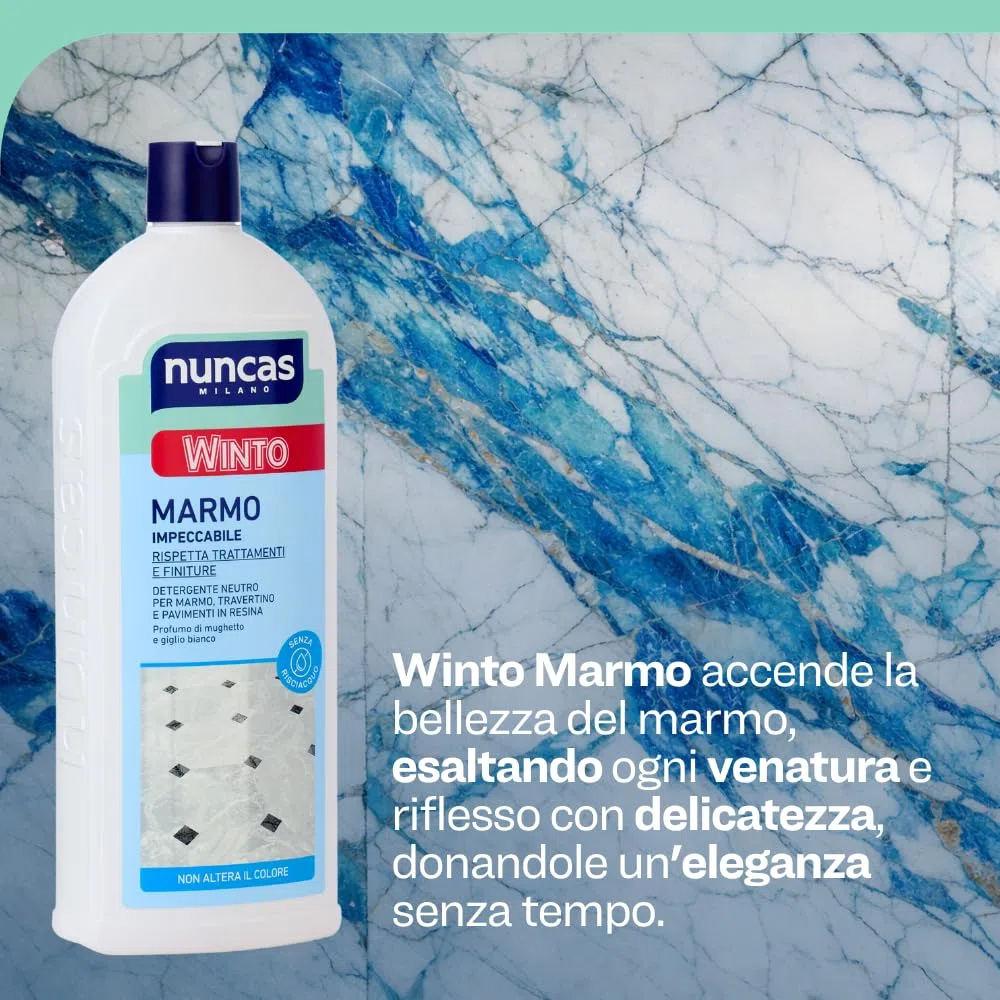 Nuncas - Winto Marmo - Detergente per Pavimenti in Marmo - Multipack - Confezione da 3 x 1000 ml