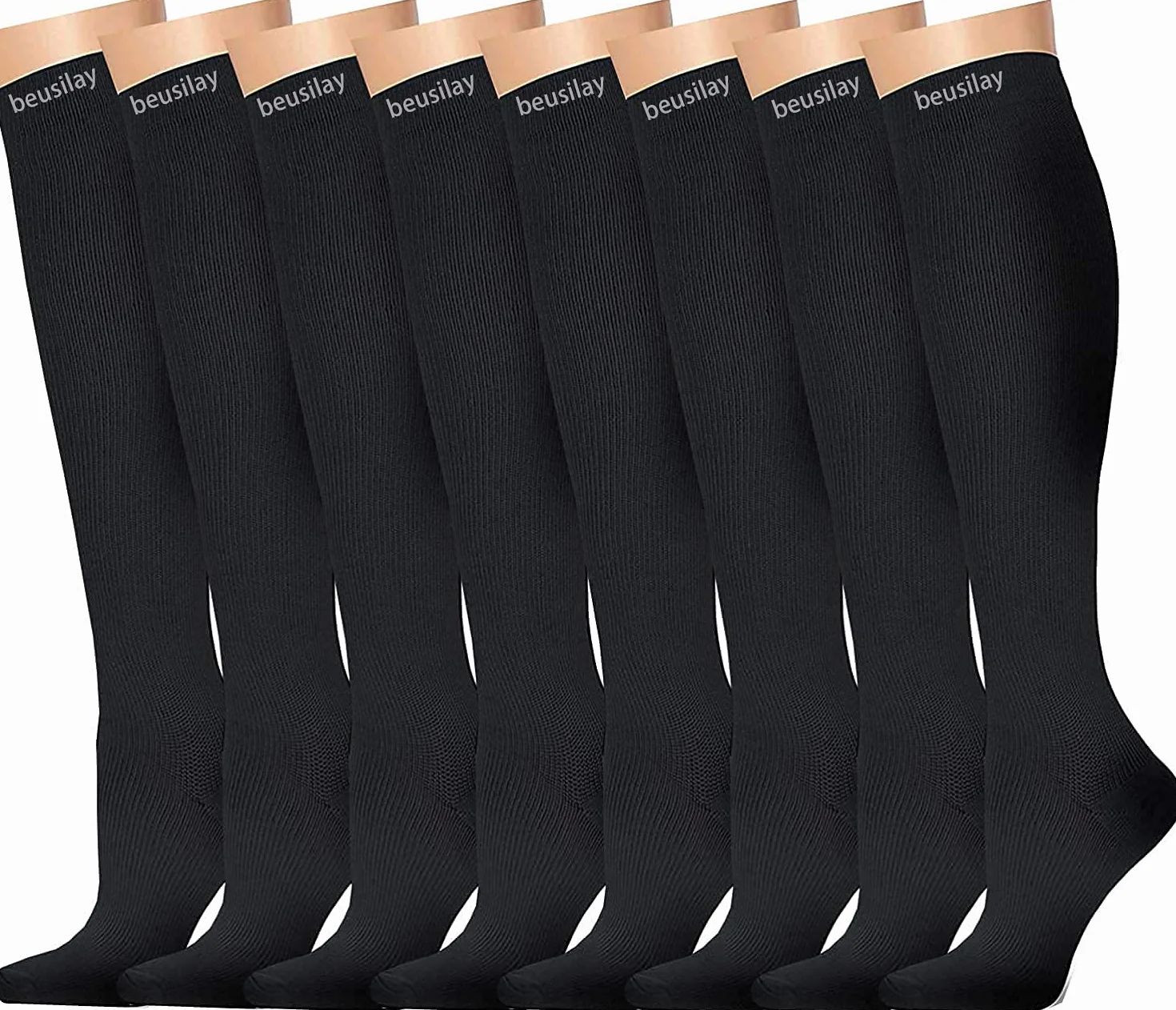 Calze a Compressione Graduata per Donna e Uomo,Calzini Compressione 15-20 mmHg,Calze Di Sostegno per Medici,Viaggi,aereo,Sport,Gravidanza,Infermieristica,Corsa