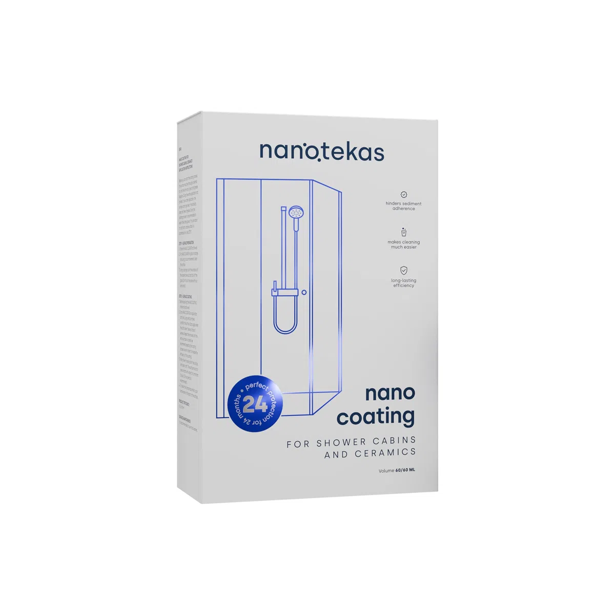 Kit Nano Glass Coating 2 in 1 - Vetro doccia e protezione in ceramica. Spray per porte doccia - Protezione contro residui di sapone e macchie di acqua dura