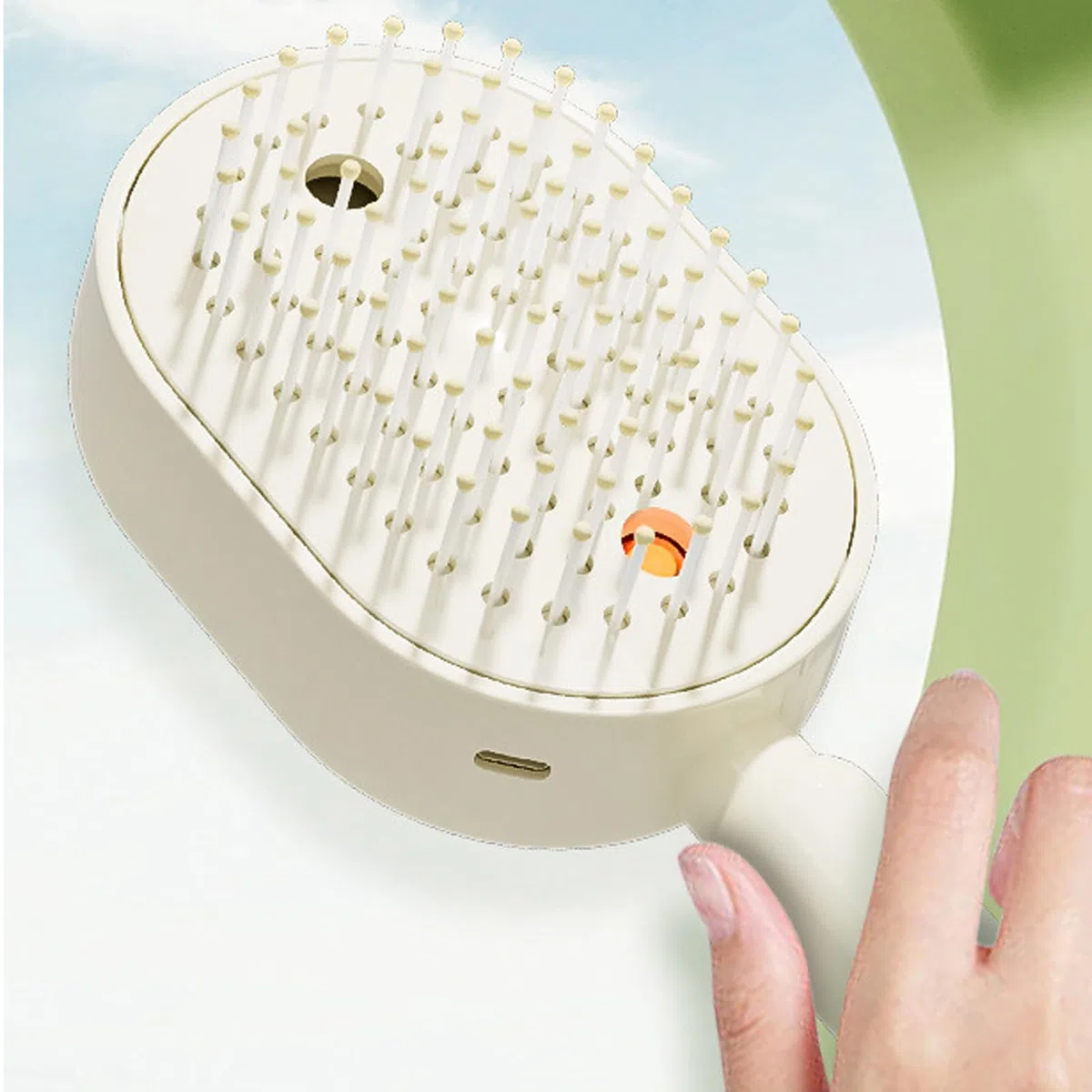 Spazzola massaggiante per cuoio capelluto - Pettine massaggiante | Pettine a spazzola - Massaggio con spray elettrico con applicazione di olio per capelli nano-spray. Volumizzante, levigante e