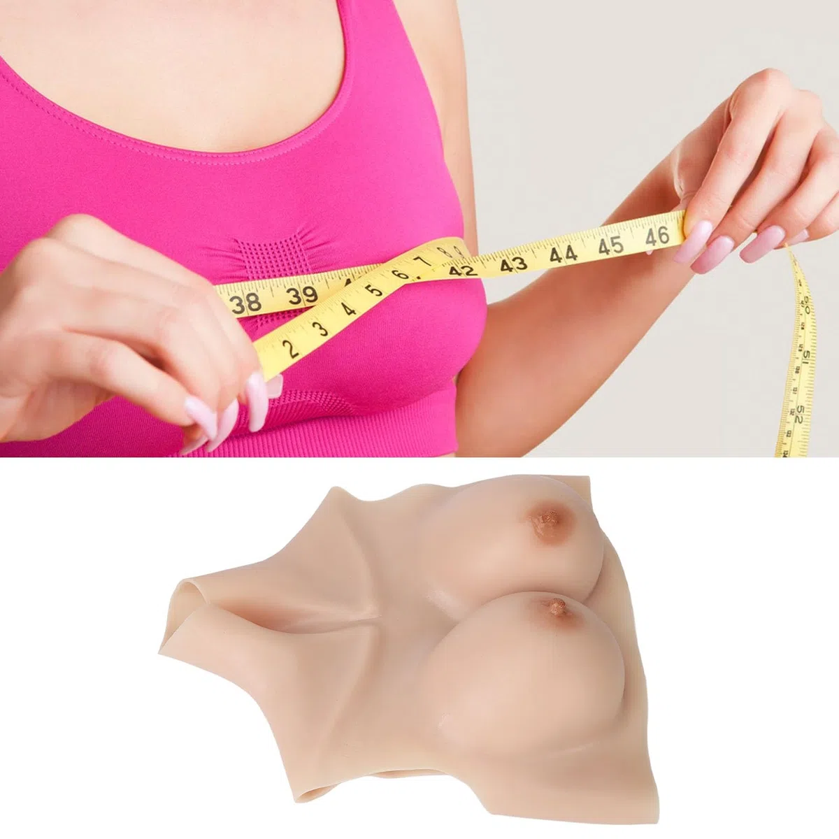 Forme del Seno in Silicone Feminique, Seni Finti in Silicone Realistici con Coppa C, Seno Protesico Ad Alto Elastomero per Mastectomia, Travestiti, Cosplay, Affermazione di