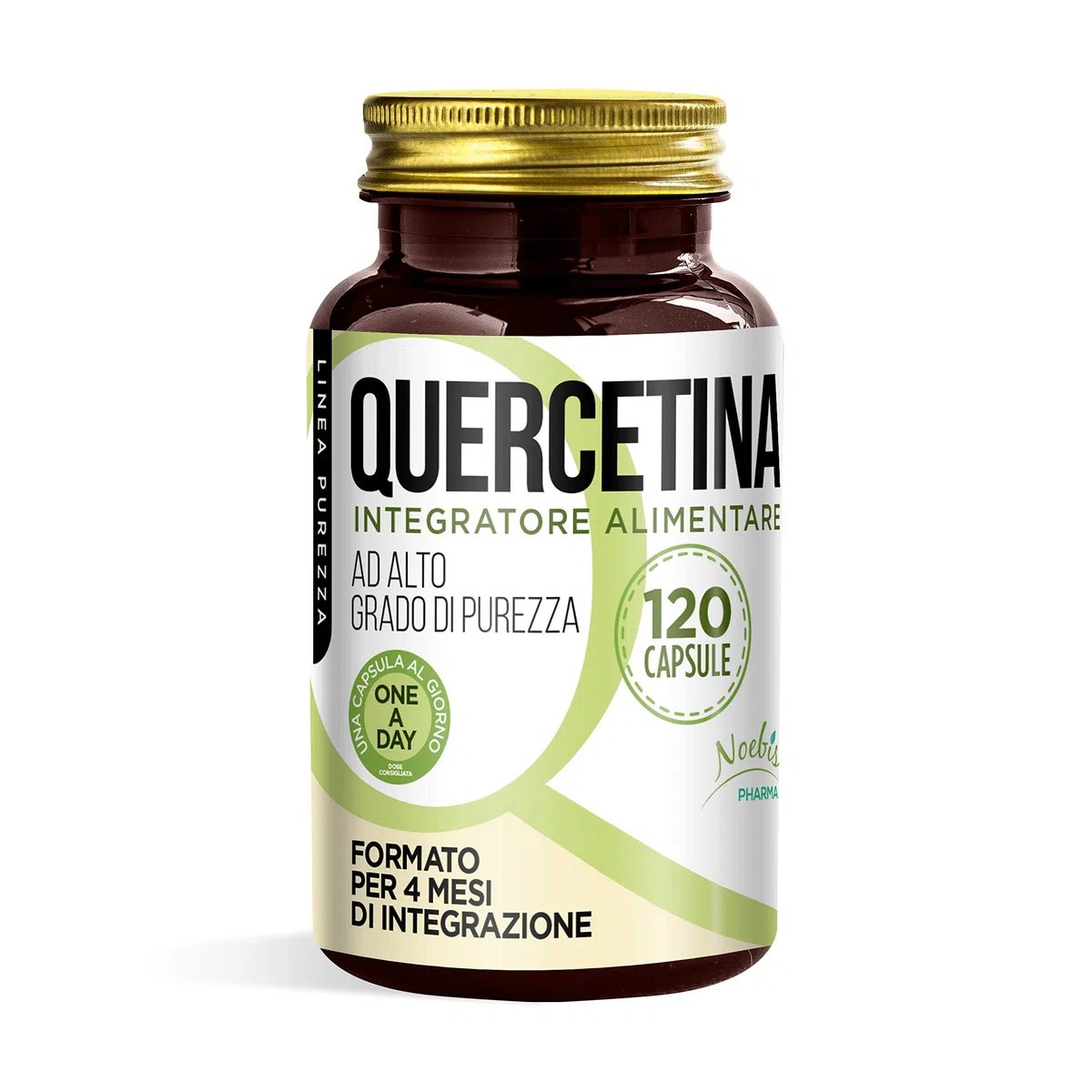 Quercetina 120 Capsule - 200 mg per 1 Capsula - Alto Grado di Purezza - 4 Mesi di Integrazione