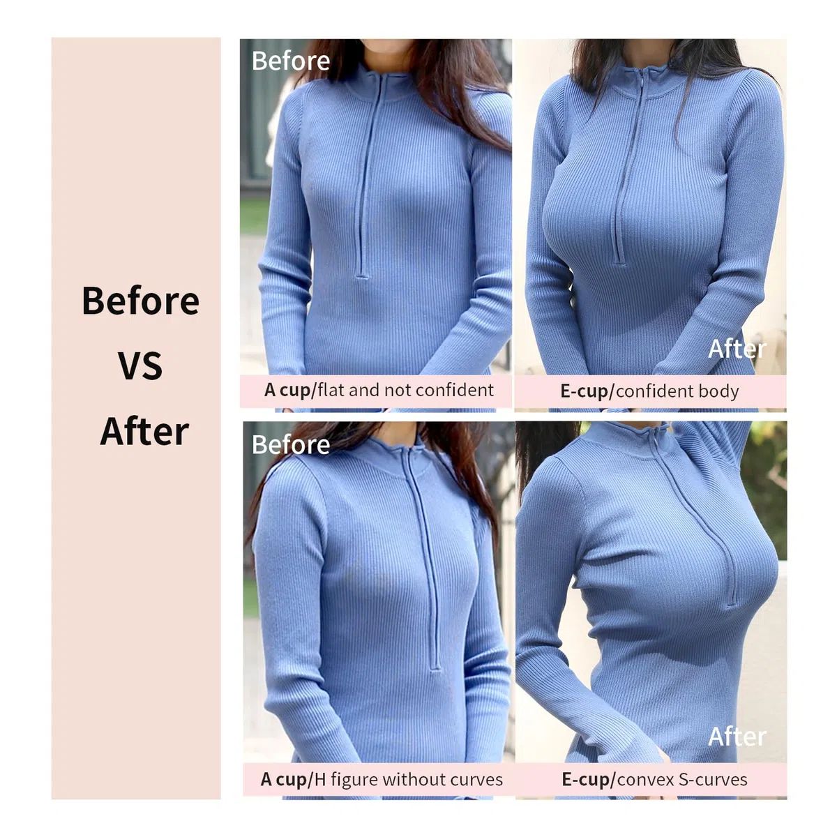 Lervanla Silicone Breast Form for Crossdressers Fake Breasts Wireless Mastectomy Bra with Pockets for Breast Enhancers