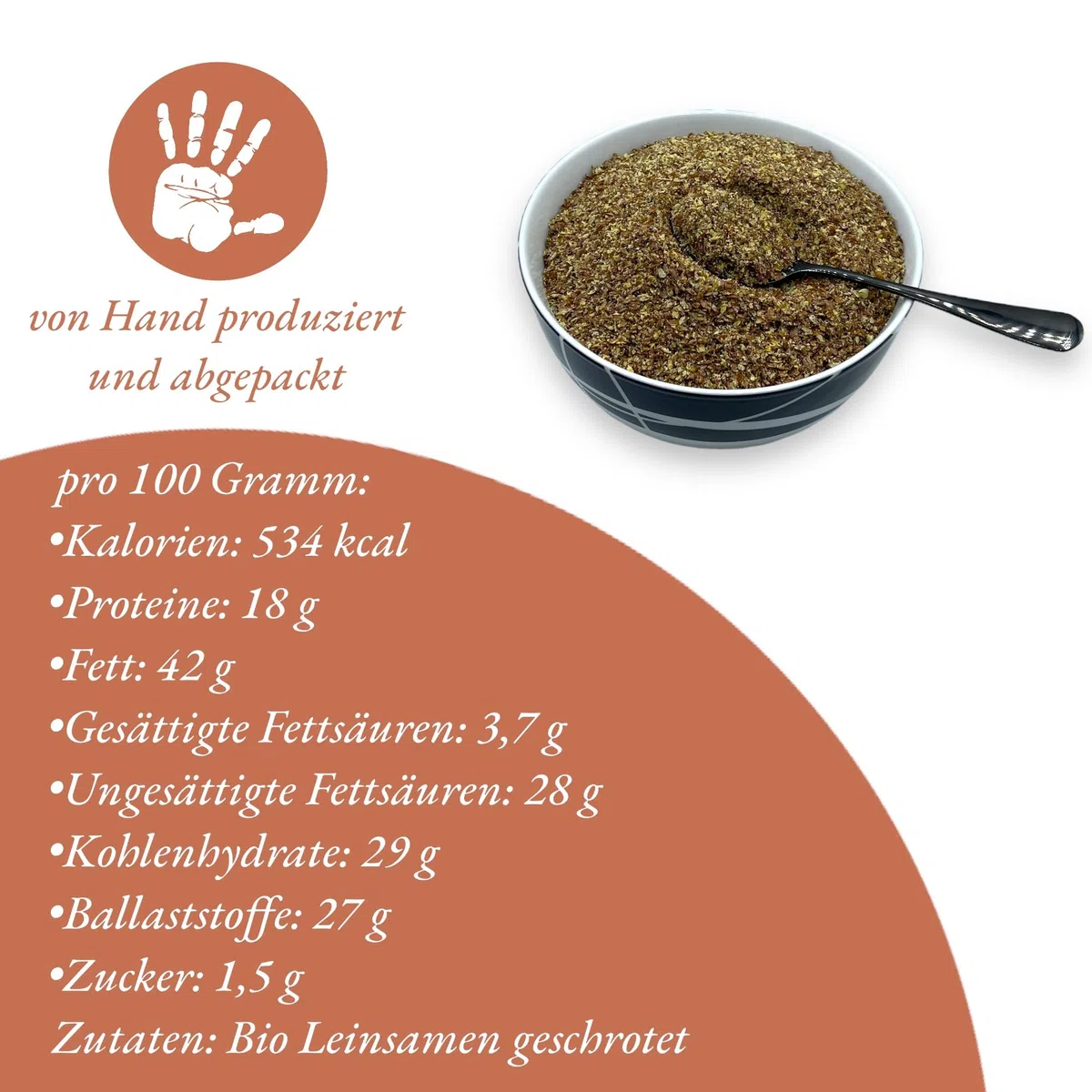 2 kg di semi di lino biologici, semi di lino, in confezione risparmio da 2 kg