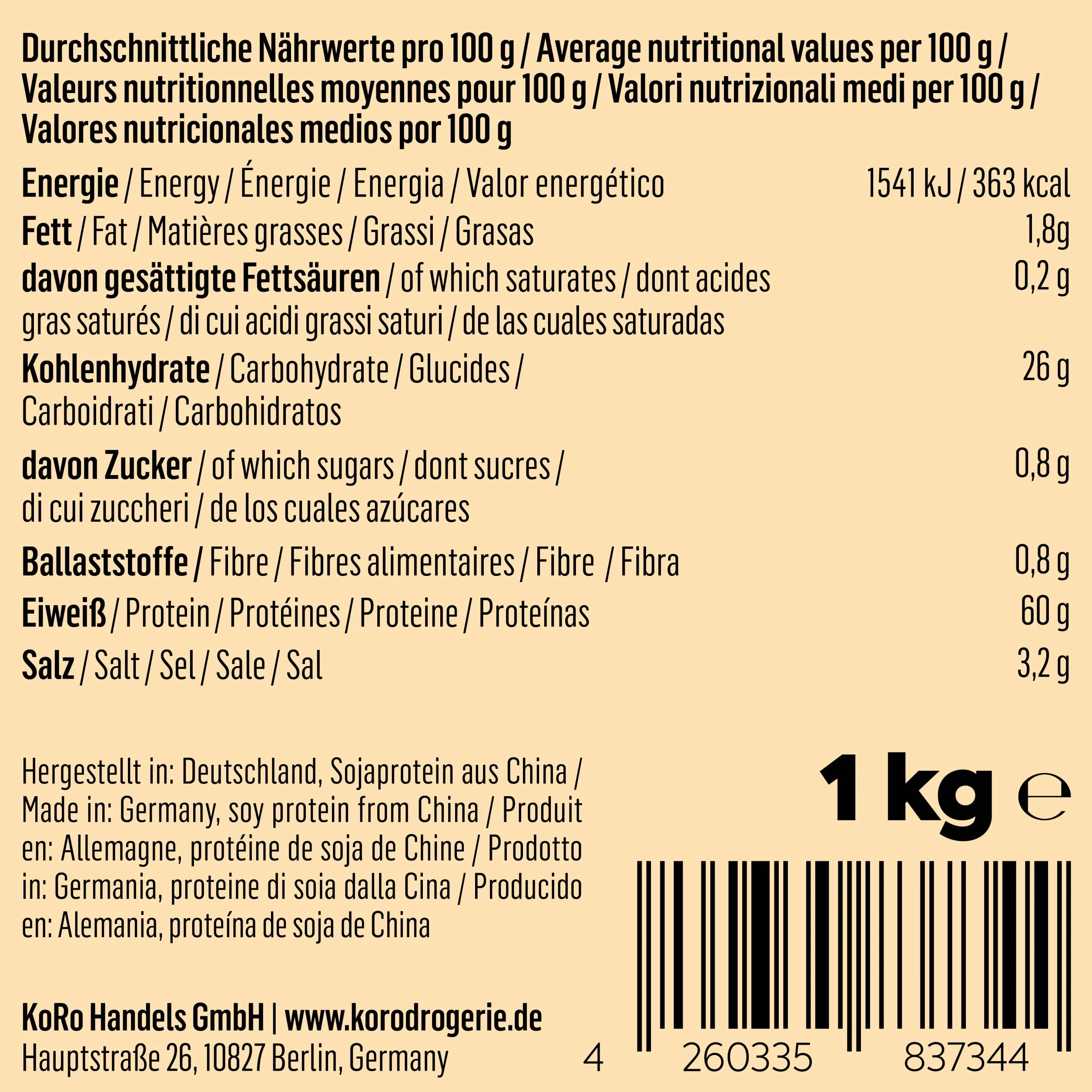 KoRo - Cereali proteici al 60% 1 kg - per la colazione o come snack - croccanti e gustosi - maxi confezione