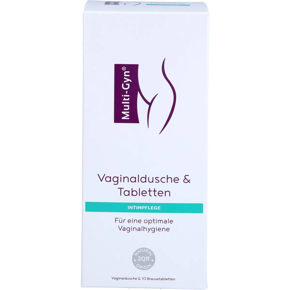 Multi-Gyn Doccia Vaginale Riutilizzabile con Compresse Effervescenti - Per Igiene Femminile Salutare - Pratico da Utilizzare Sotto la Doccia - Applicatore Morbido per un'Applicazione Dolce ed Efficace