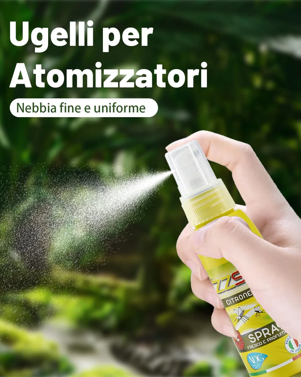 Citronella Spray Zanzare,6 Confezioni da 100 ml,Made IN ITALY Spray Antizanzare,Aggiunta Essenza Naturale Antizanzare Spray Antizanzare Bambini,Spray Zanzare Esterno per Giardino, Viaggio