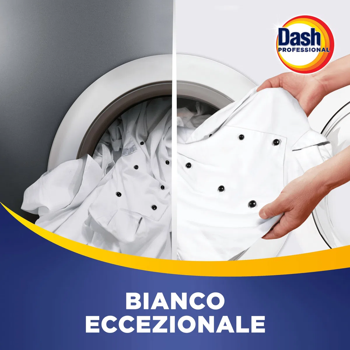 Dash Professional Classico, Detersivo Lavatrice Polvere Professionale, 125 lavaggi, 6.25kg, Efficace su tutti i tipi di macchie grasse, Bianco Straordinario, Per Bucato Professionale