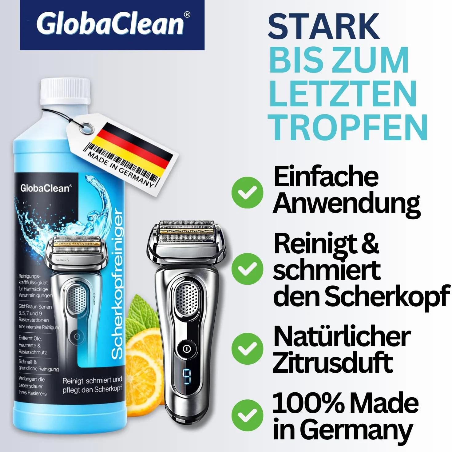 detergente per testine di rasatura, 2 flaconi da 1 l, adatto per la ricarica di Braun Clean & Renew Synchro Activator & Pulsonic Series 3/5/7/9