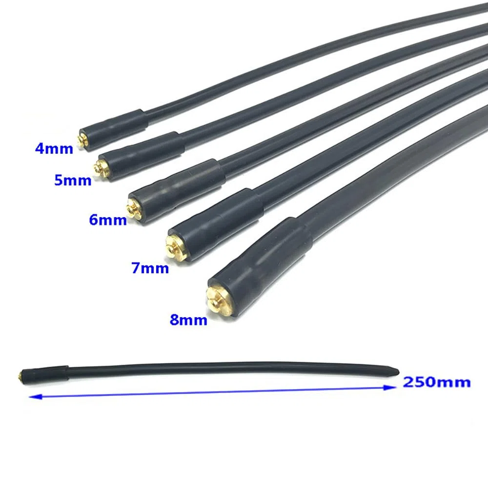 Elettrostimolazione sessuale Set catetere uretra uomo sonde uretrali elettriche con anelli per pene uretra, dilatatori uomo, lunghezza 250 mm, Ø 4/5/6/7/8 mm