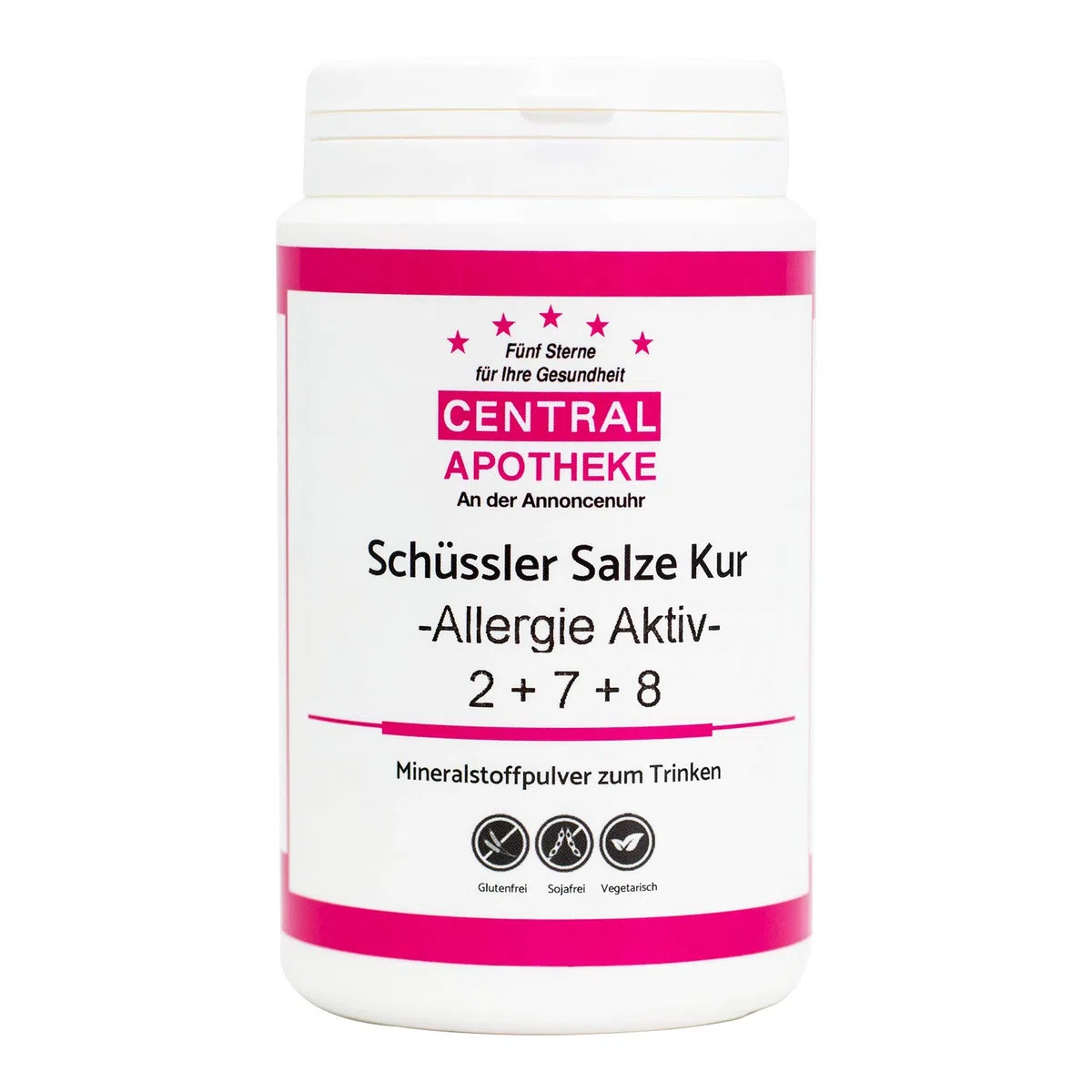 Schüssler Sali Kur Allergia Attivo 2 + 7 + 8 – Set di sali ciotole, 225 g