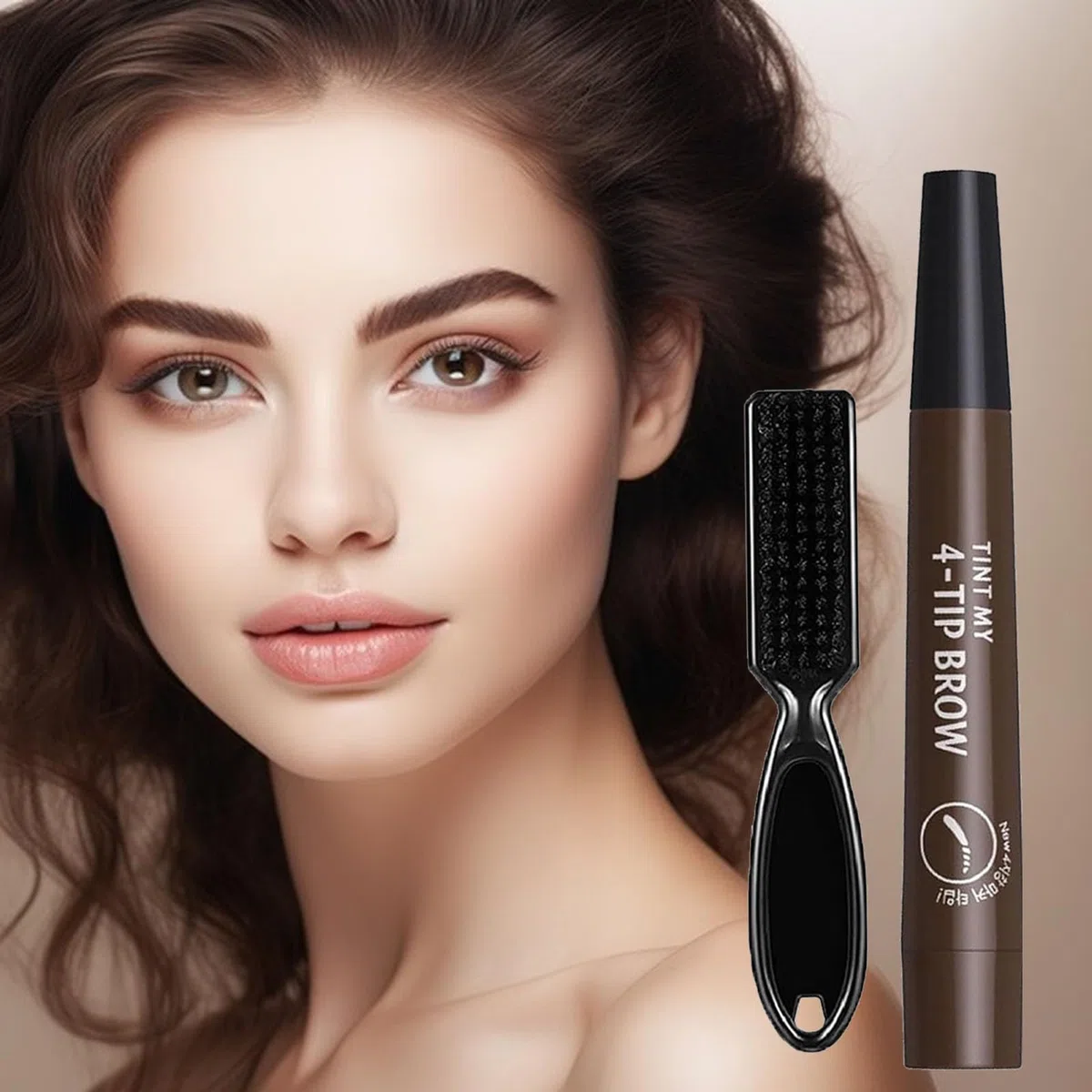 Penna per barba - Penna per riempimento barba resistente all'acqua - Matita per capelli con copertura lunga durata, riempitivo per barba per trucco barba, finitura naturale, riparazione baffi Qumiuu