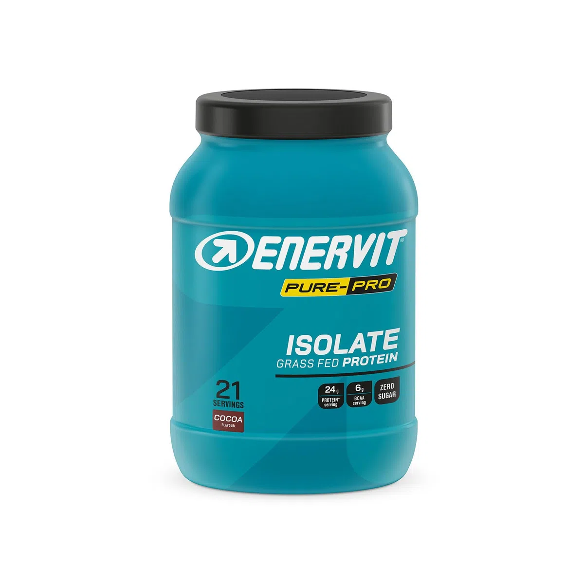 Enervit Pure-Pro Proteine in Polvere Isolate Whey Protein Grass-Fed Gusto Cacao,100% Proteine del Siero del Latte, Concentrato con Vitamina B6, Carica Proteica Post Workout, con Vitamina B6, 630 g