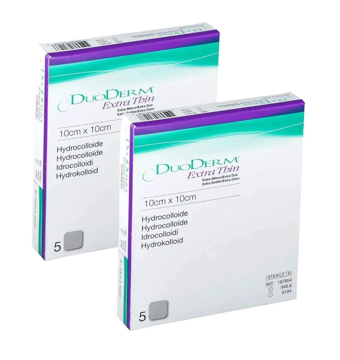 Medicazione Idrocolloidale Extra Sottile 10x10 cm, 5 Pezzi 2 Confezioni (Totale 10 Pezzi)