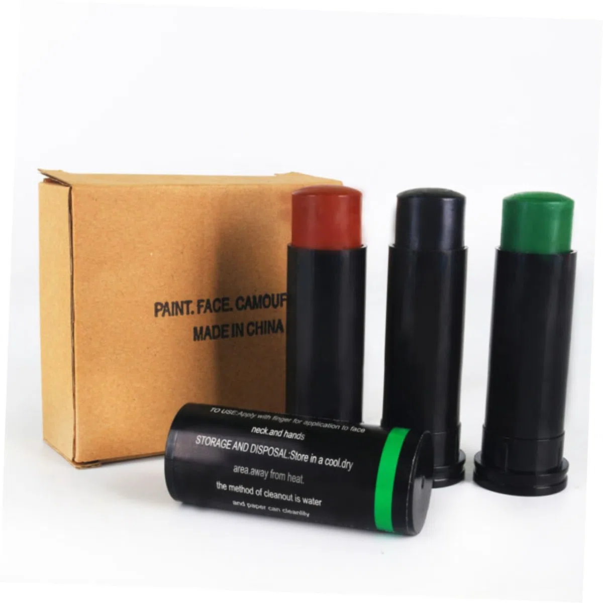 VILLCASE 2 Set di Kit di Pittura per Il Viso Mimetico Bastoncini di Crema Mimetica per attività Allaperto Cosplay Arte 3 Pezzi*2