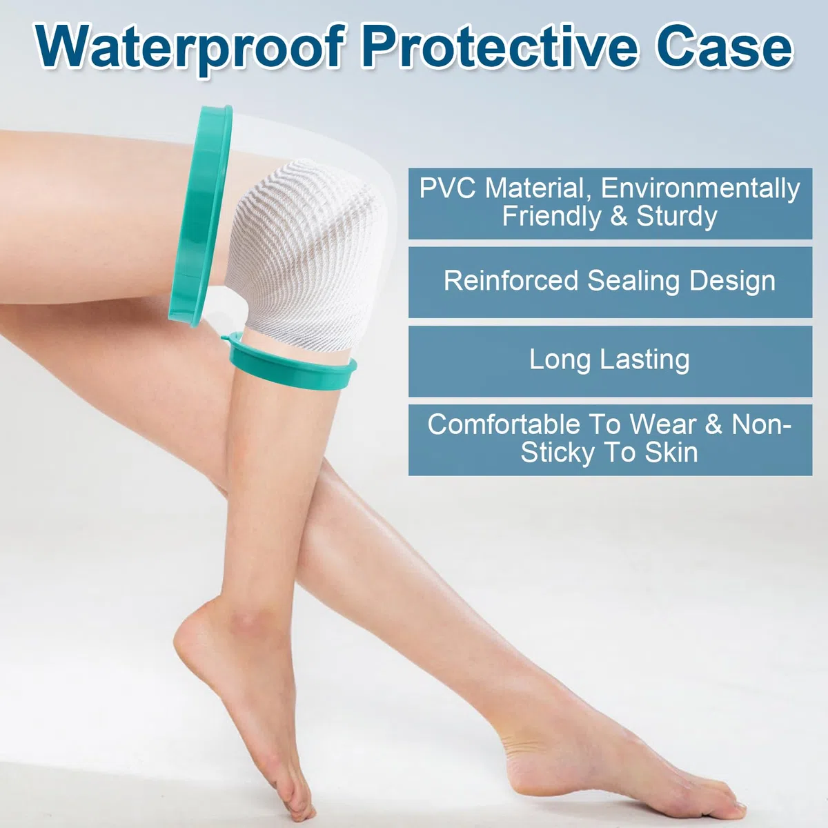 Protezione Doccia Gamba Impermeabile,Waterproof Leg,Copri Gambe Per Doccia Protezione Gesso,Riutilizzabile E Impermeabile Bambino Per Operazioni Gambe,Medicazione Ferita