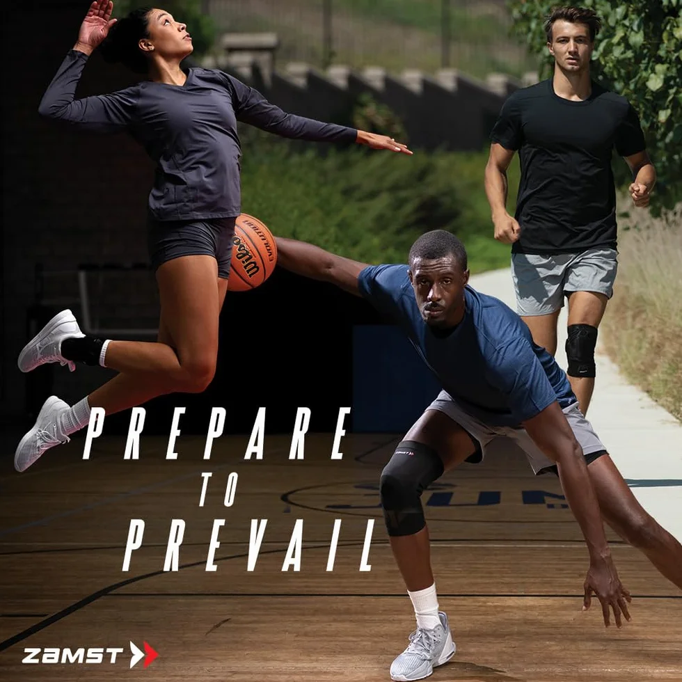 Zamst EK-3 Knee - Ginocchiera Regolabile per Supporto del ginocchio e dei Legamenti - Tutore ginocchio a compressione, confortevole e traspirante - Ideale per camminata trekking e corsa (M)