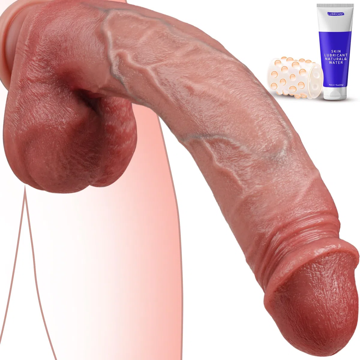 PRONFANS Dildo Realistici Sex Toys per Donna 27.5cm Realistico Pene Finto per Donne Plug Anale Sex Toy per Uomini Dildo Anali XXL per Coppie con Doppio Silicone Liquido e Forte Ventosa