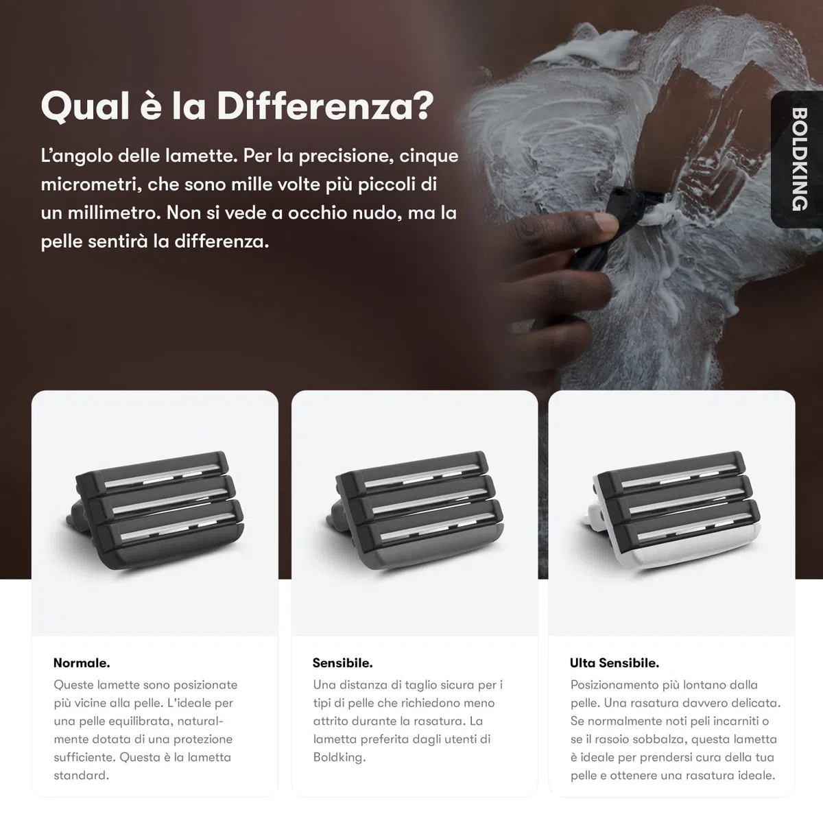 Boldking - The Refill Blades - Lame di Ricambio per Uomo - Pelle Sensibile - Duopack