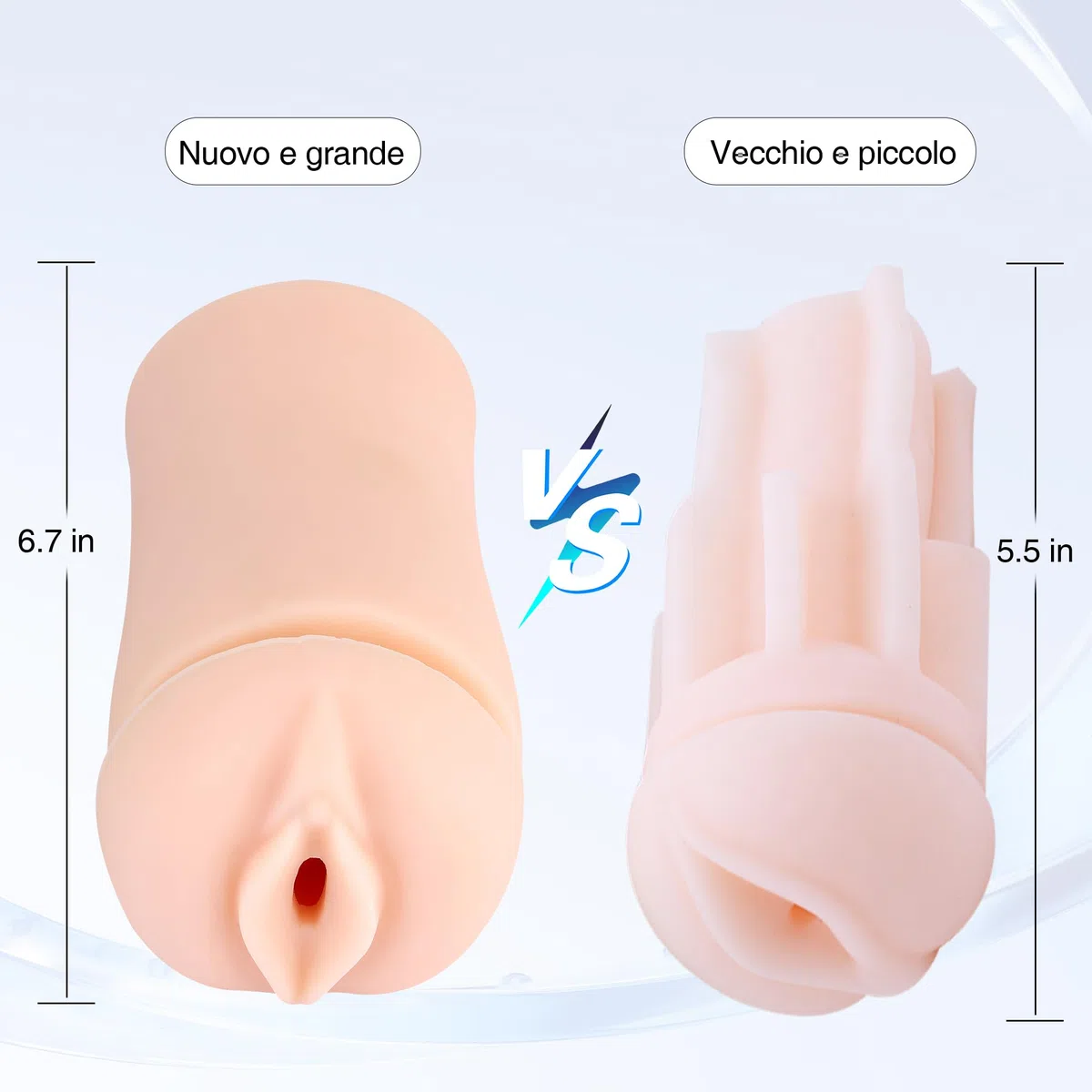 Coppa per masturbazione ingrandita per macchina del sesso - Compatibile con 3 connettori XLR, manicotto ad alta stimolazione per uomo, materiale TPE morbido, facile da pulire e riutilizzabile, piacere
