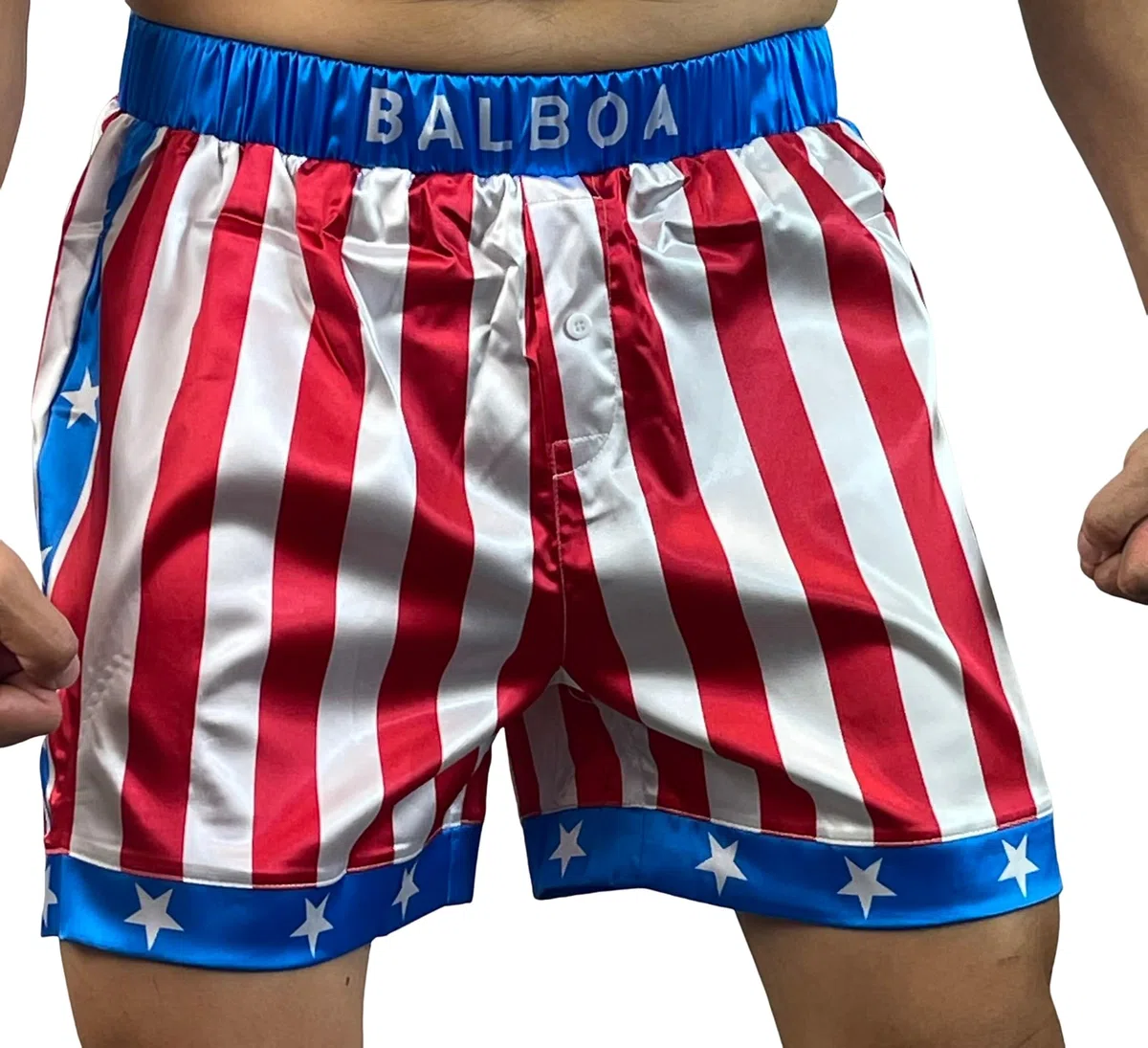 Rocky Balboa - Boxer da uomo con bandiera americana Apollo Movie Boxing