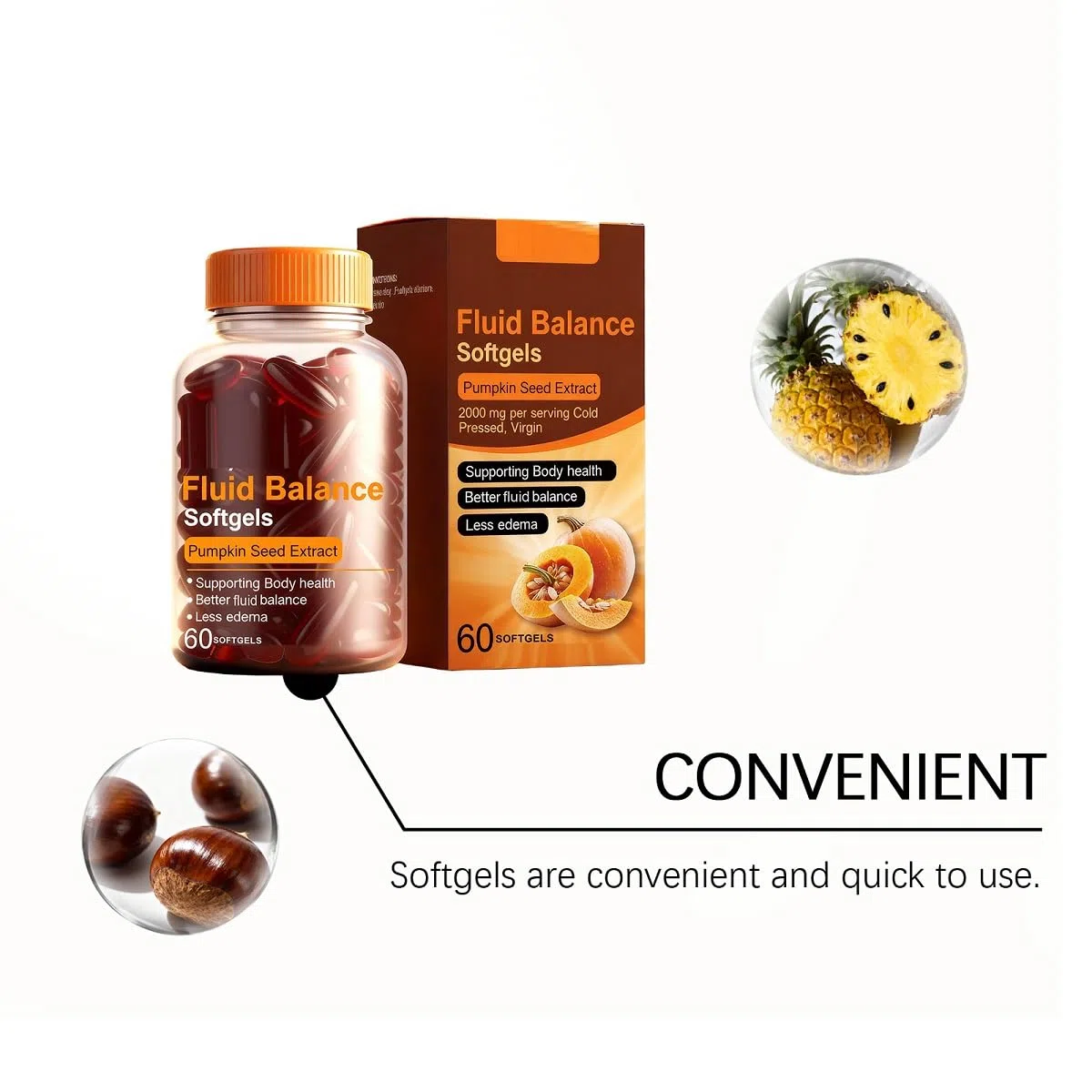 Estratto di semi di zucca - Supporto naturale per energia e vitalità, formula unisex,1pcs