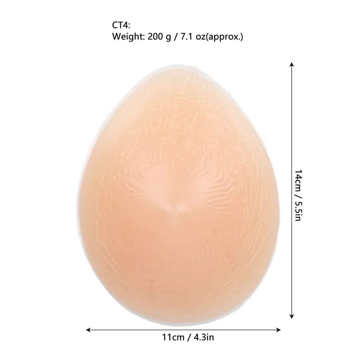 Protesi per Mastectomia a Forma di Seno in Silicone Triangolare, Inserti per Potenziamento del Reggiseno Travestito Donna Monopezzo, Cuscinetti per Reggiseno (200 g)